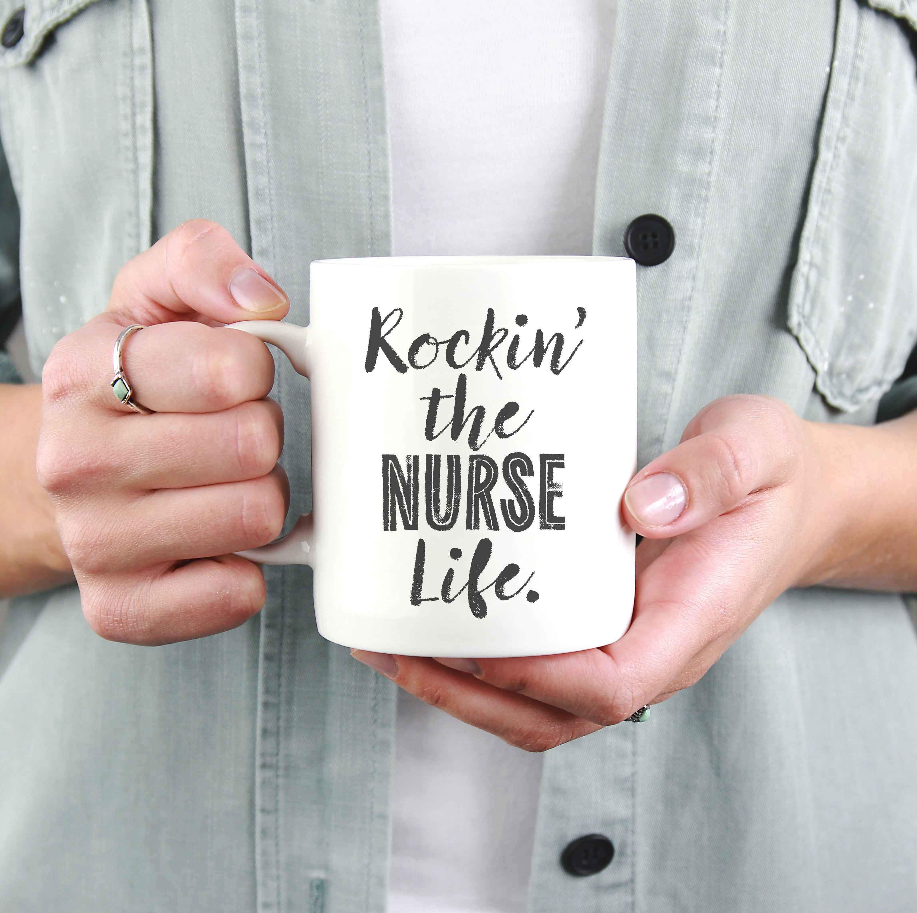 Rocking The Nurse Life Mug – Funny Nurse Gift, RN Coffee Mug