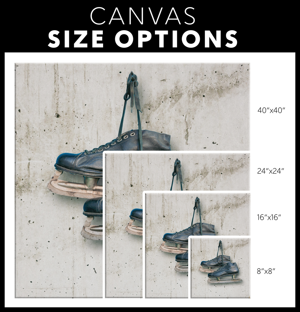 Vintage Hockey Skates Canvas – Hockey Wall Art, Gym Decor